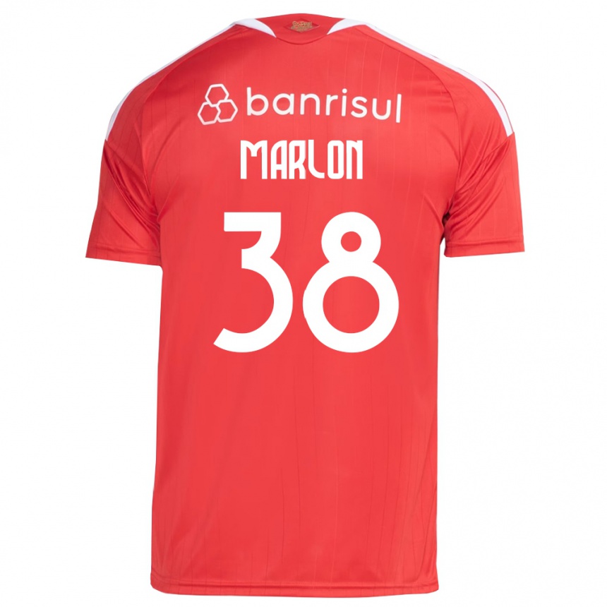 נשים כדורגל Marlon #38 אדום לבן ג'רזי ביתית 2026/27