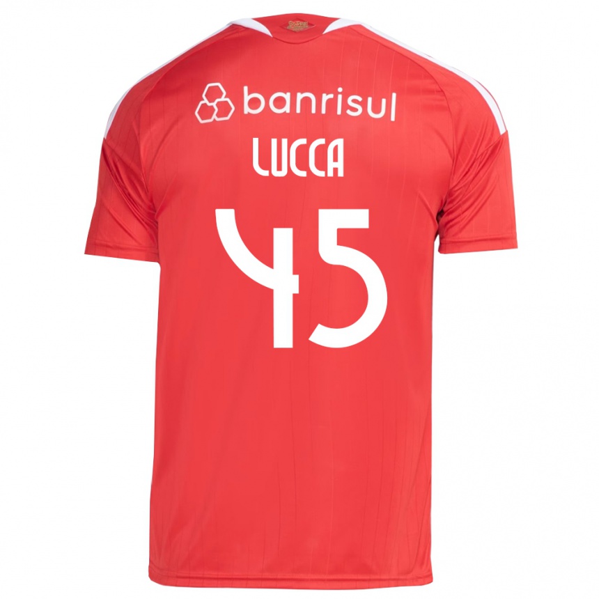 נשים כדורגל Lucca #45 אדום לבן ג'רזי ביתית 2026/27 נשים כדורגל Lucca #45 אדום לבן ג'רזי ביתית 2026/27