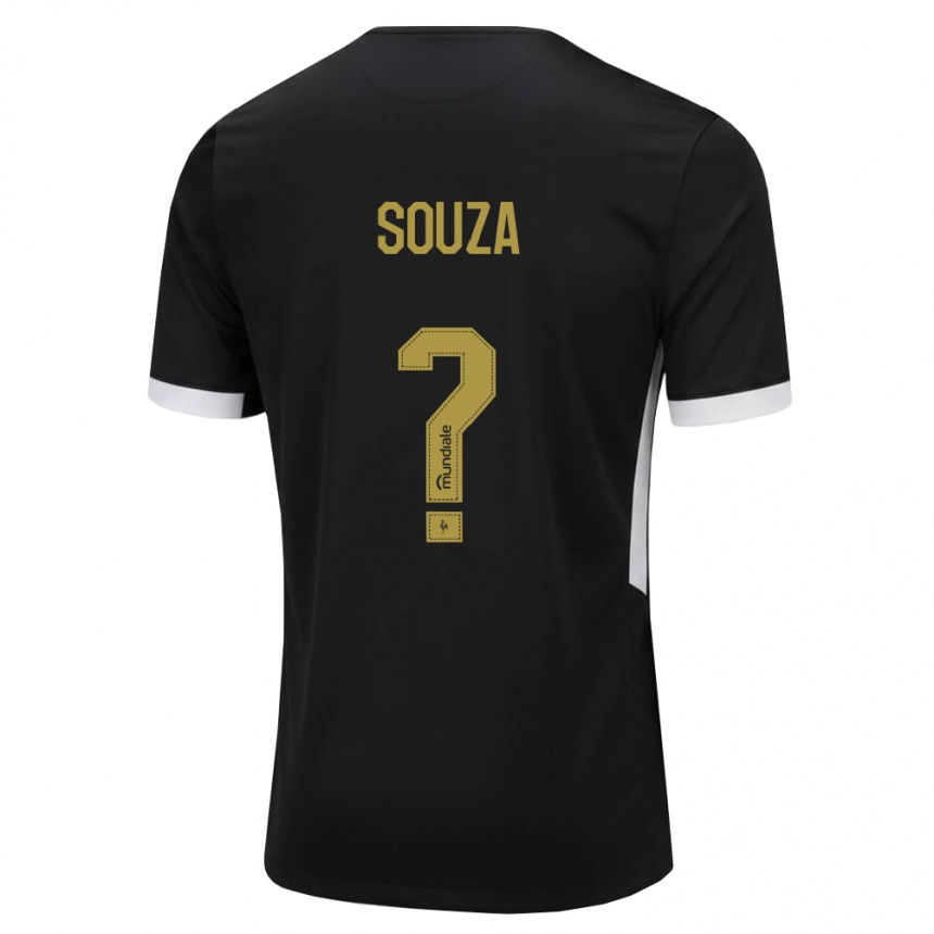 נשים כדורגל Alisson Souza #0 שחור לבן צהוב ג'רזי ביתית 2026/27
