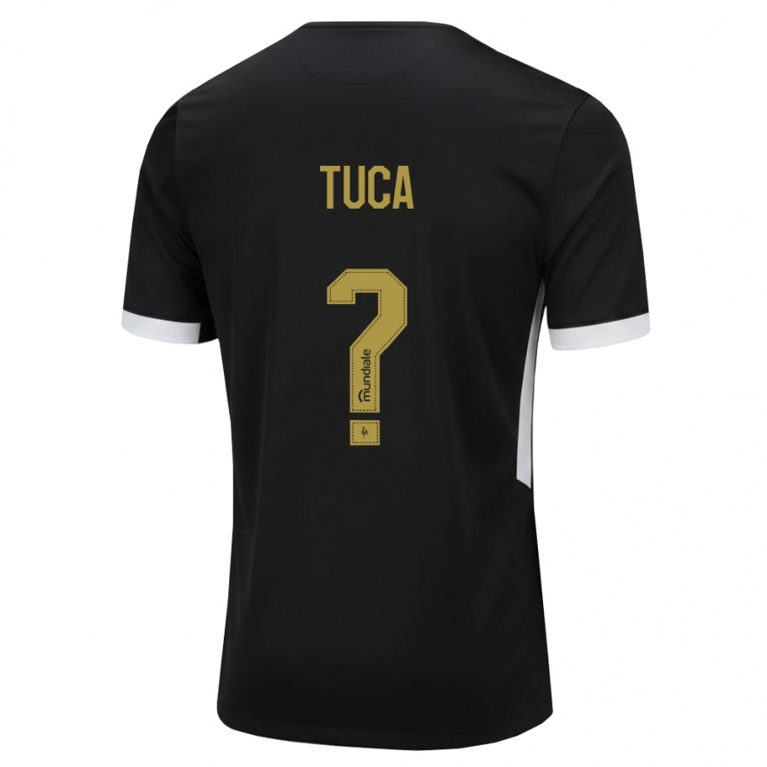 נשים כדורגל Tuca #0 שחור לבן צהוב ג'רזי ביתית 2026/27