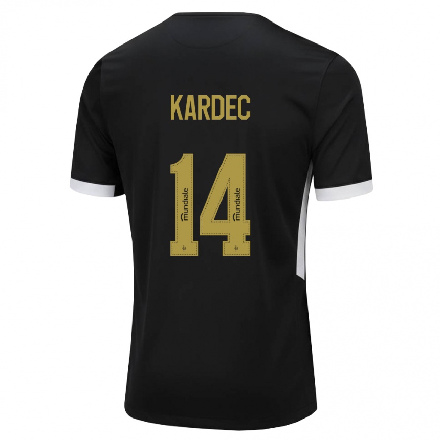 נשים כדורגל Alan Kardec #14 שחור לבן צהוב ג'רזי ביתית 2026/27