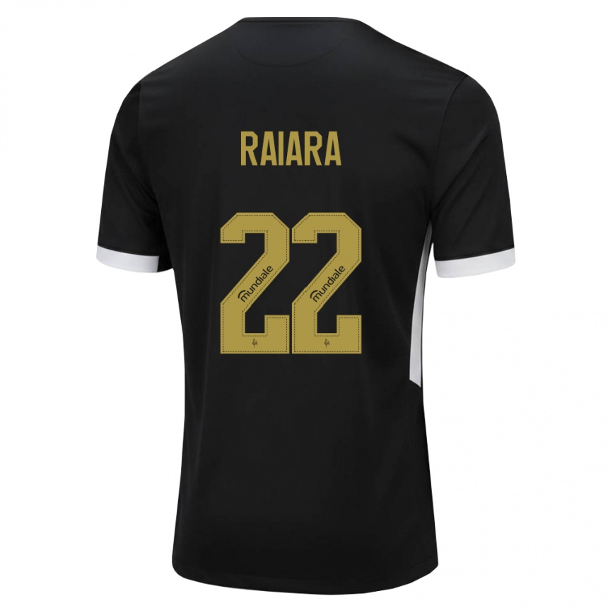 נשים כדורגל Raiara #22 שחור לבן צהוב ג'רזי ביתית 2026/27