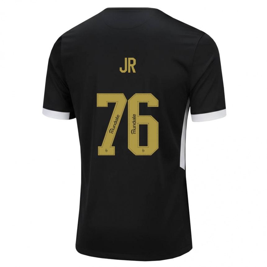 נשים כדורגל Wanderson Jr #76 שחור לבן צהוב ג'רזי ביתית 2026/27