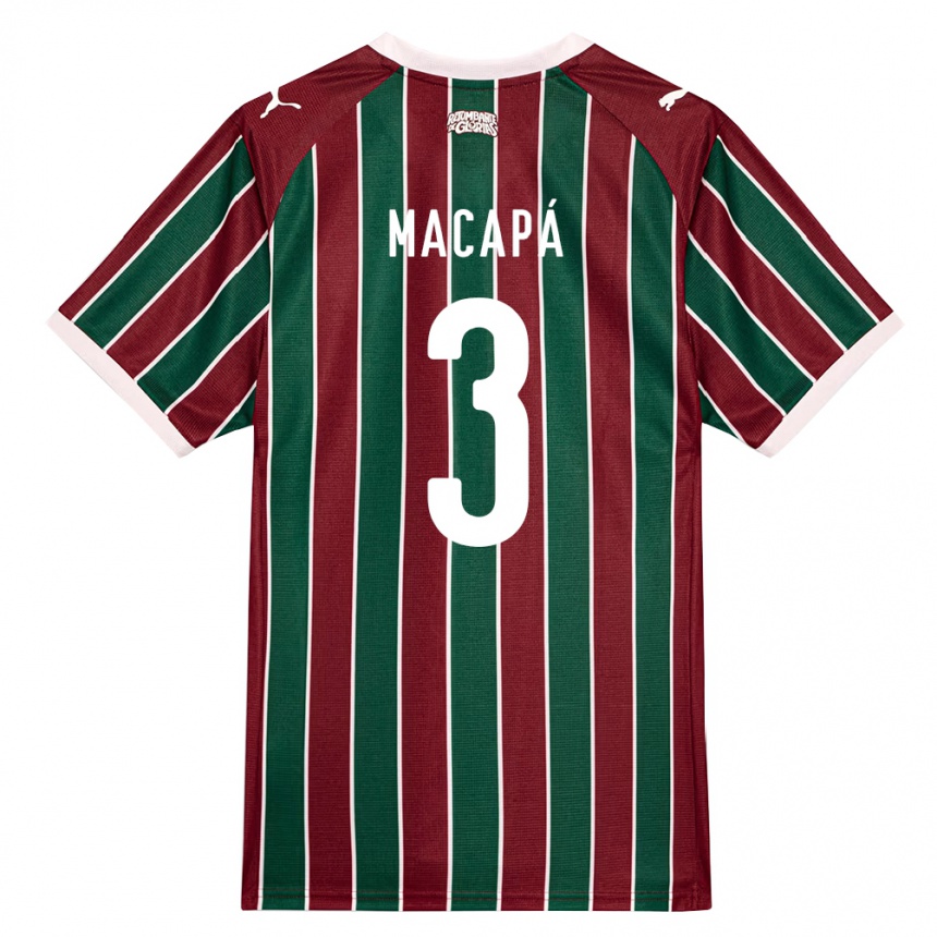 נשים כדורגל Gabriel Macapá #3 ירוק בורדו לבן ג'רזי ביתית 2026/27