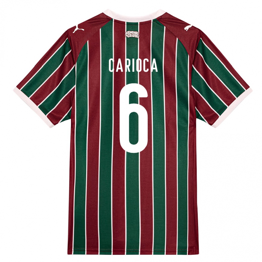 נשים כדורגל Gabriel Carioca #6 ירוק בורדו לבן ג'רזי ביתית 2026/27