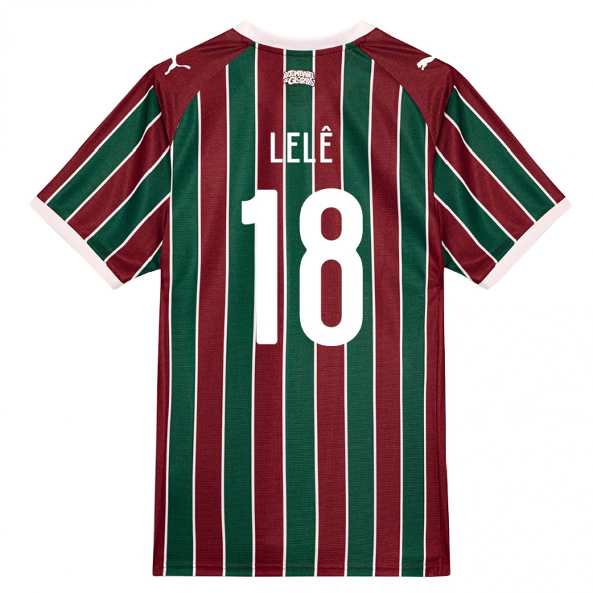 נשים כדורגל Lelê #18 ירוק בורדו לבן ג'רזי ביתית 2026/27