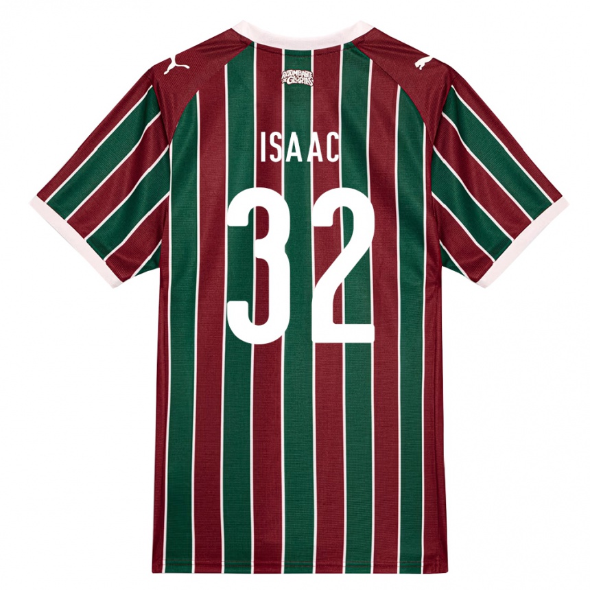 נשים כדורגל Isaac #32 ירוק בורדו לבן ג'רזי ביתית 2026/27 נשים כדורגל Isaac #32 ירוק בורדו לבן ג'רזי ביתית 2026/27