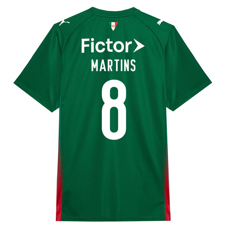 נשים כדורגל Diany Martins #8 ירוק אדום לבן ג'רזי ביתית 2026/27