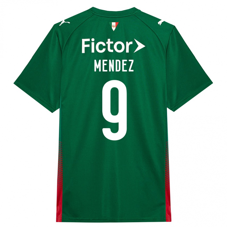 נשים כדורגל Cesar Mendez #9 ירוק אדום לבן ג'רזי ביתית 2026/27