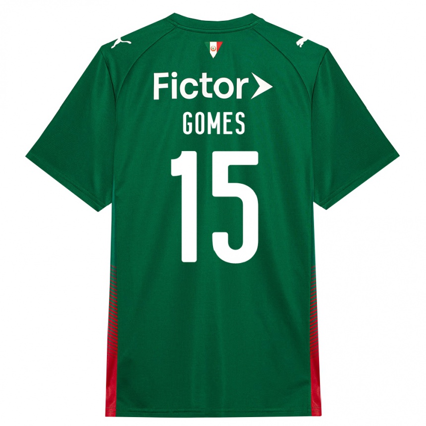 נשים כדורגל Bianca Gomes #15 ירוק אדום לבן ג'רזי ביתית 2026/27