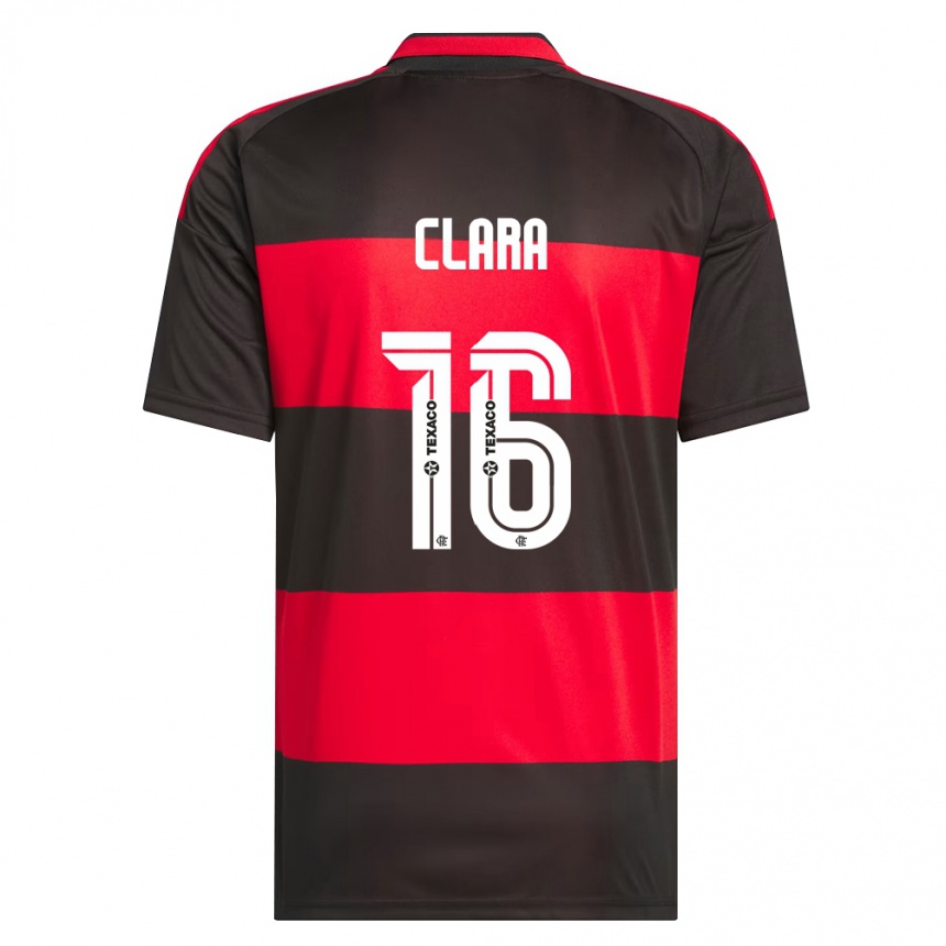 נשים כדורגל Ana Clara #16 אדום שחור לבן ג'רזי ביתית 2026/27