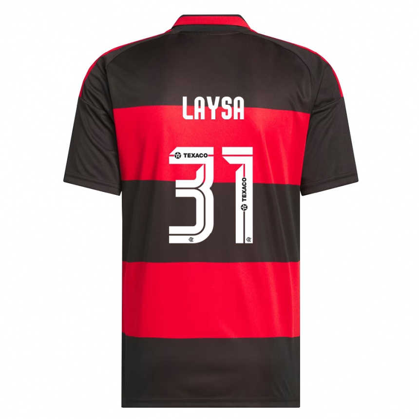 נשים כדורגל Laysa #31 אדום שחור לבן ג'רזי ביתית 2026/27