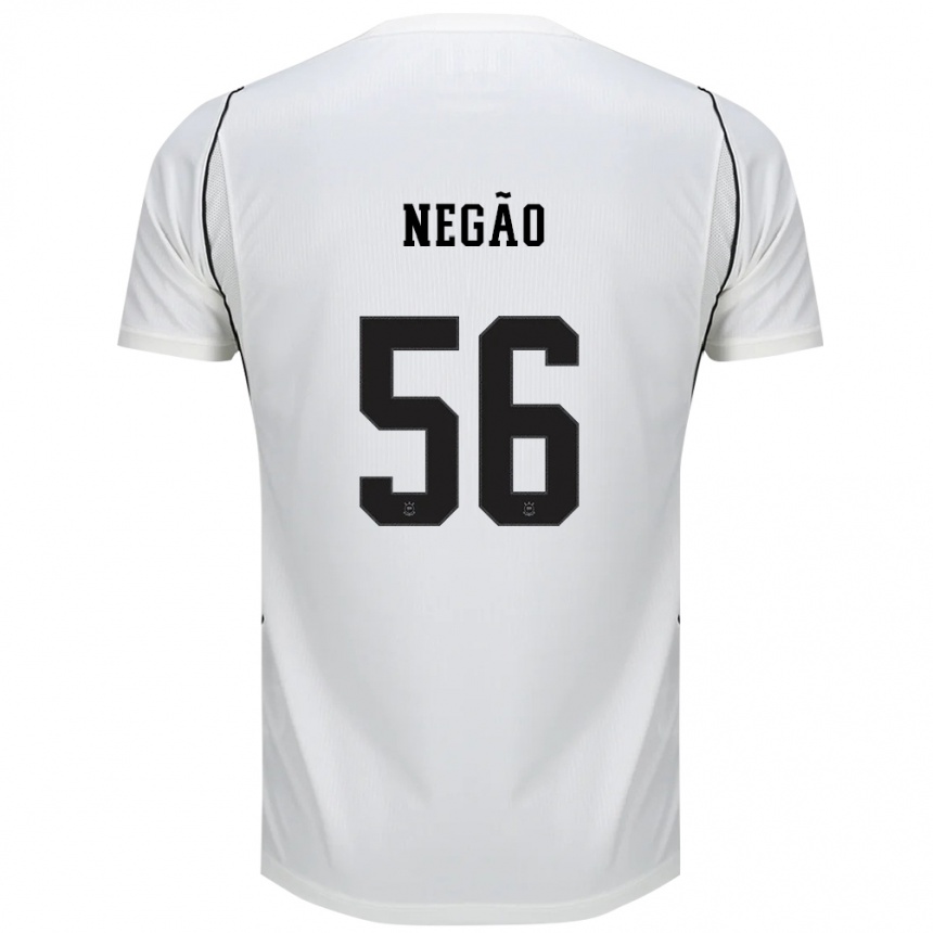 נשים כדורגל Gui Negão #56 לבן שחור אדום ג'רזי ביתית 2026/27 נשים כדורגל Gui Negão #56 לבן שחור אדום ג'רזי ביתית 2026/27
