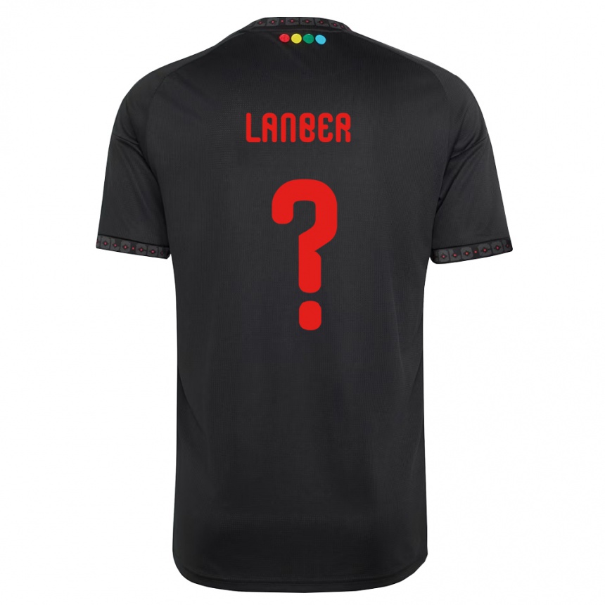 נשים כדורגל Maximiliano Lanber #0 שחור אדום הרחק ג'רזי 2026/27