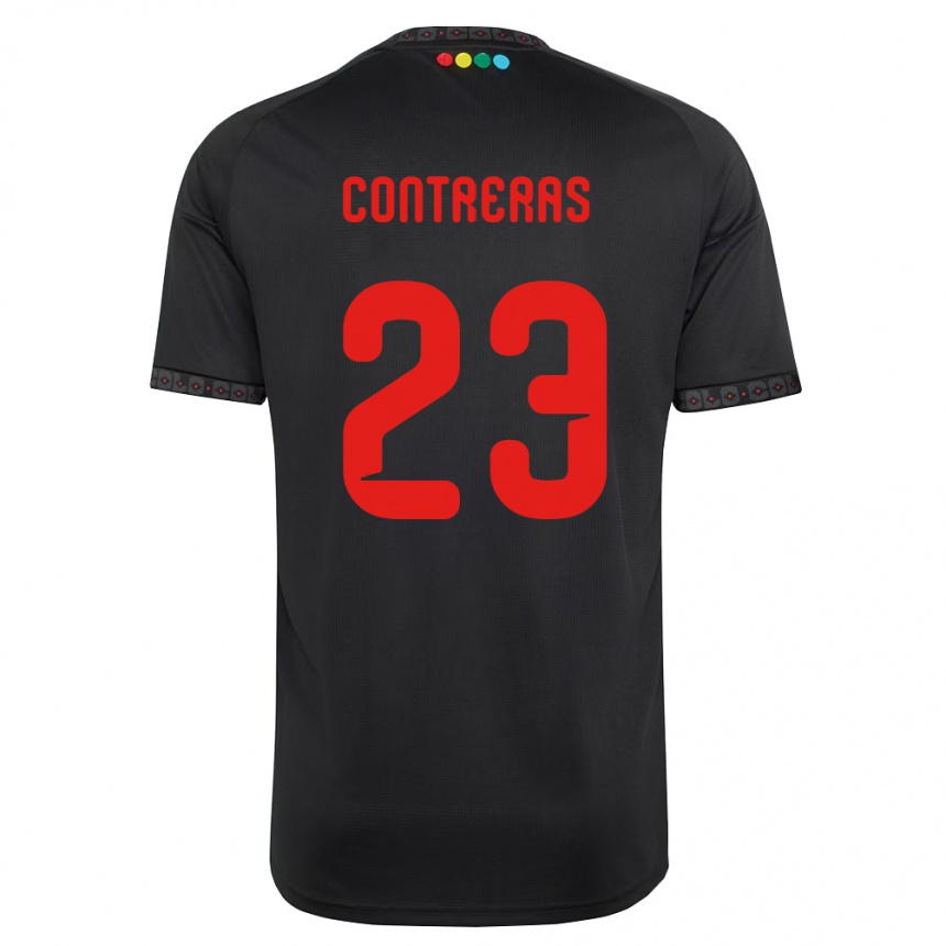 נשים כדורגל Amaro Contreras #23 שחור אדום הרחק ג'רזי 2026/27