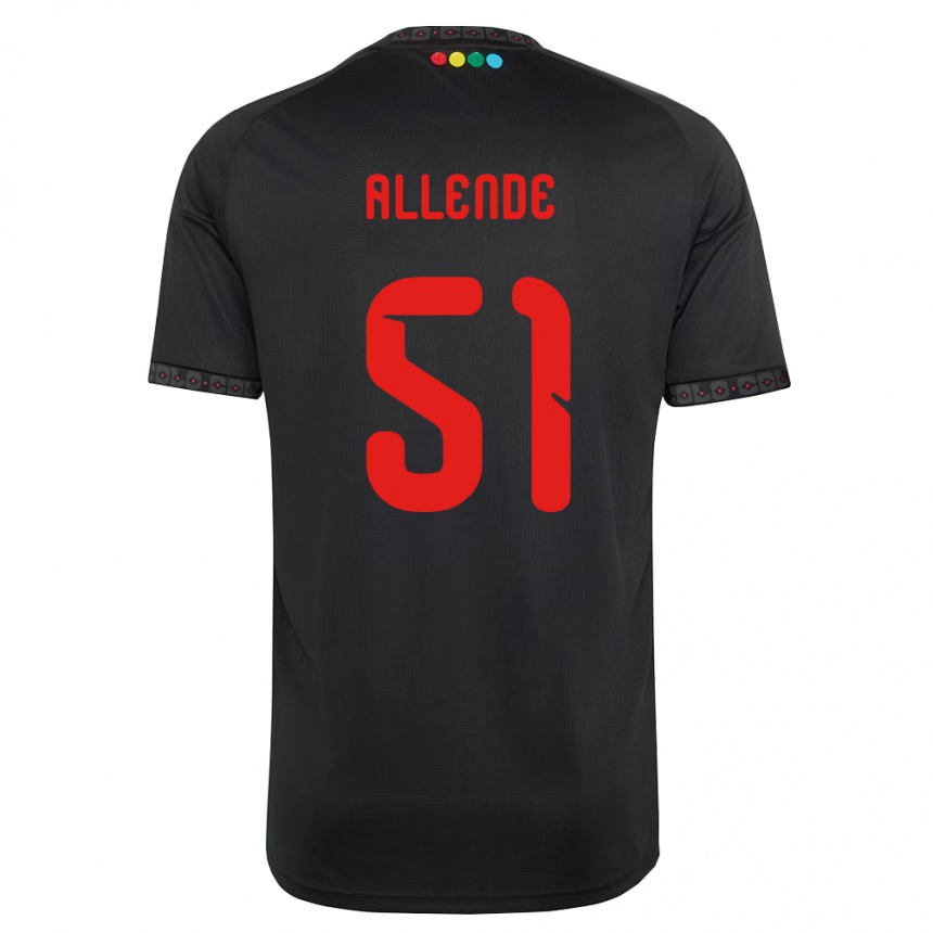 נשים כדורגל Pierre Allende #51 שחור אדום הרחק ג'רזי 2026/27