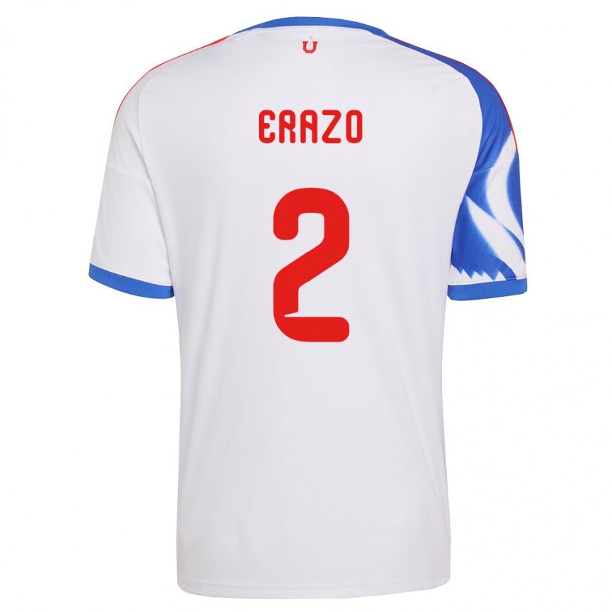 נשים כדורגל Dylan Erazo #2 לבן כחול צי הרחק ג'רזי 2026/27