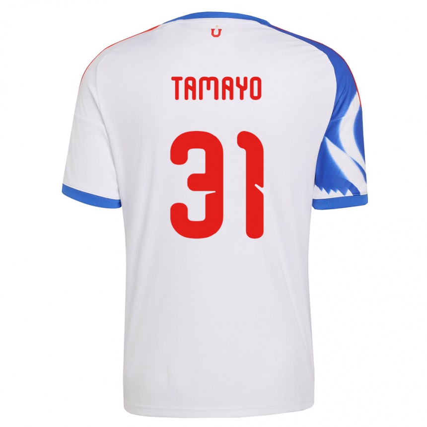 נשים כדורגל Bianneider Tamayo #31 לבן כחול צי הרחק ג'רזי 2026/27