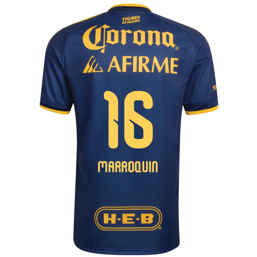 נשים כדורגל Ammanda Marroquin #16 כחול מלכותי צהוב הרחק ג'רזי 2026/27
