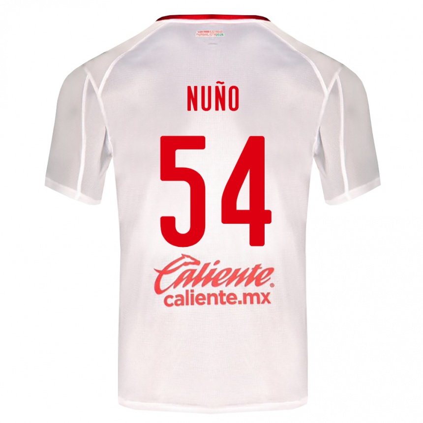 נשים כדורגל Raúl Nuño #54 לבן ירוק אדום הרחק ג'רזי 2026/27