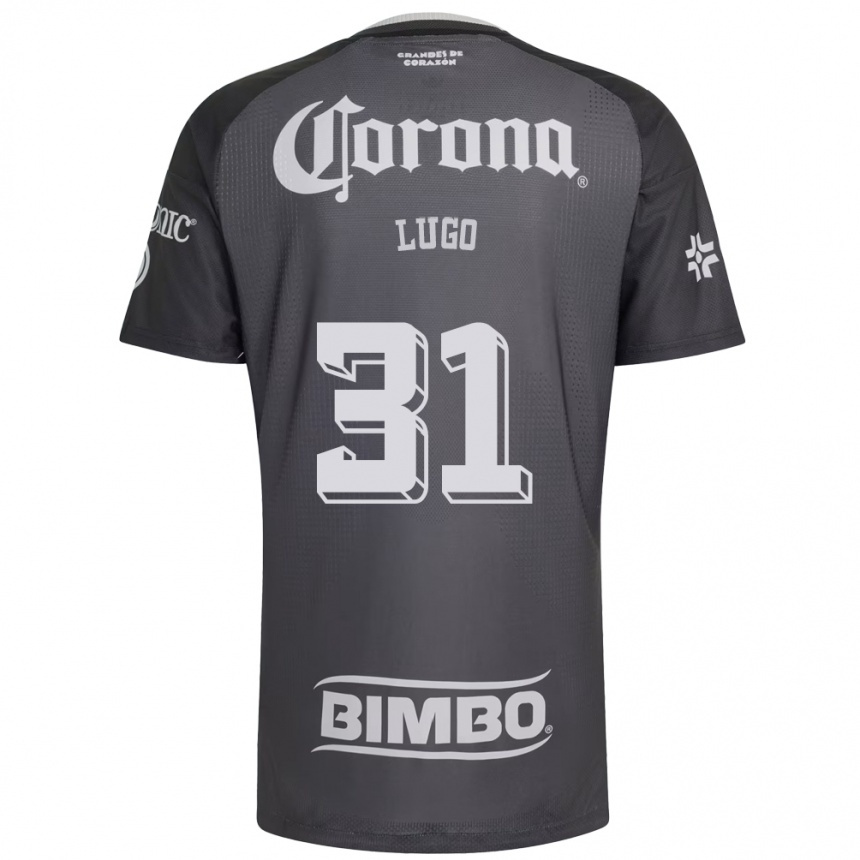 נשים כדורגל César Lugo #31 אפור לבן שחור הרחק ג'רזי 2026/27