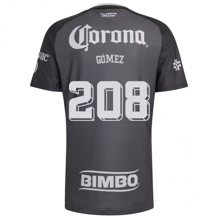נשים כדורגל José Gómez #208 אפור לבן שחור הרחק ג'רזי 2026/27