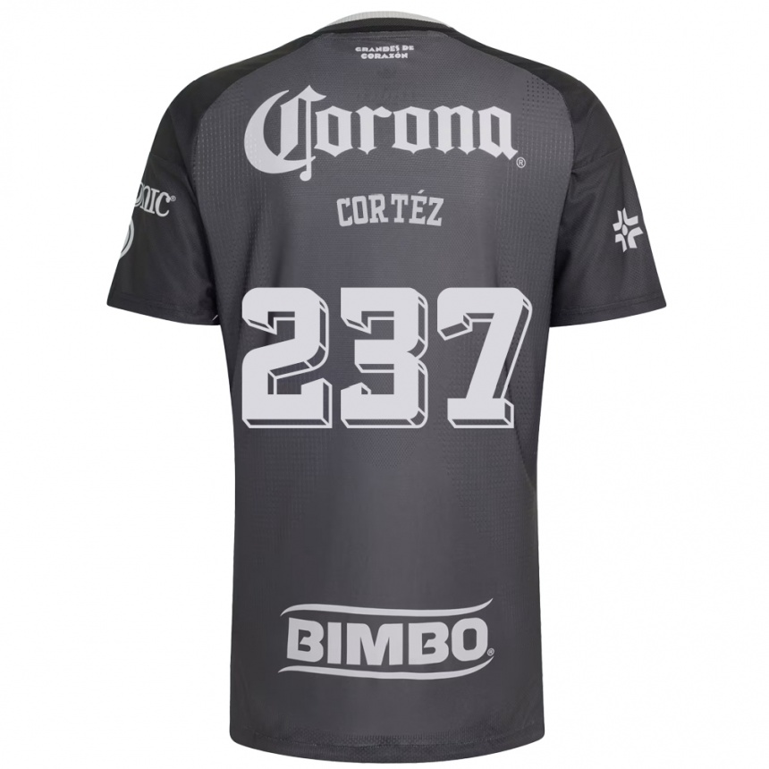 נשים כדורגל Guillermo Cortéz #237 אפור לבן שחור הרחק ג'רזי 2026/27