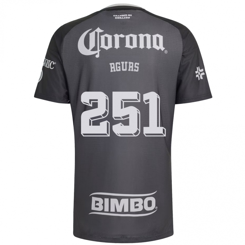 נשים כדורגל Brian Aguas #251 אפור לבן שחור הרחק ג'רזי 2026/27