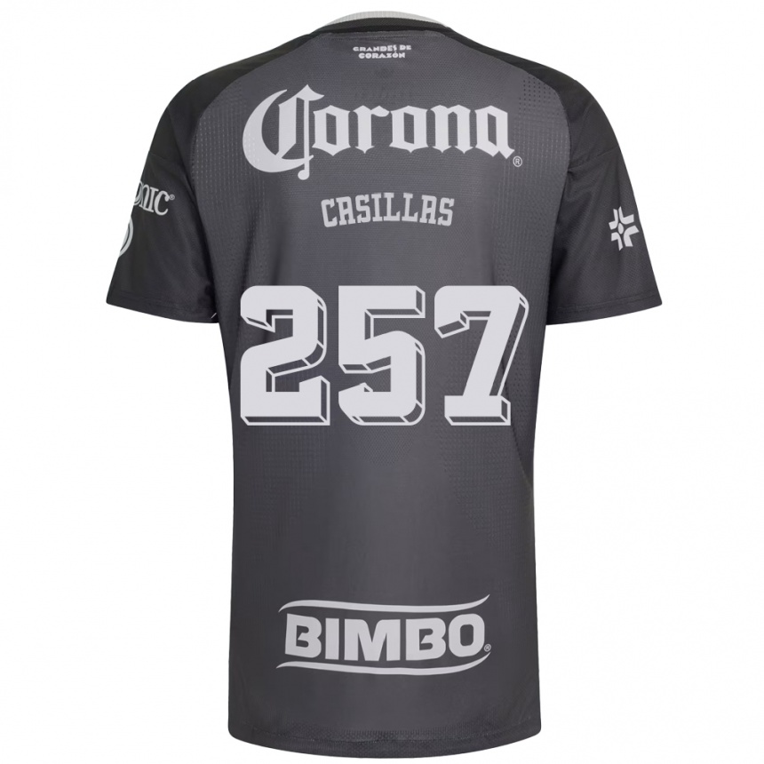 נשים כדורגל Iván Casillas #257 אפור לבן שחור הרחק ג'רזי 2026/27