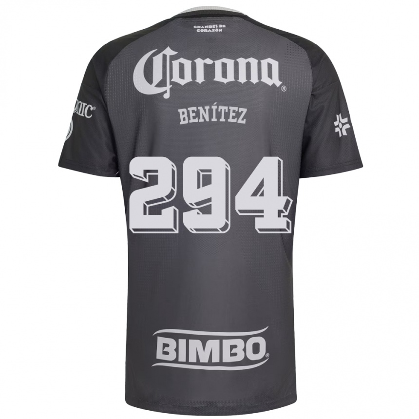 נשים כדורגל Roger Benítez #294 אפור לבן שחור הרחק ג'רזי 2026/27
