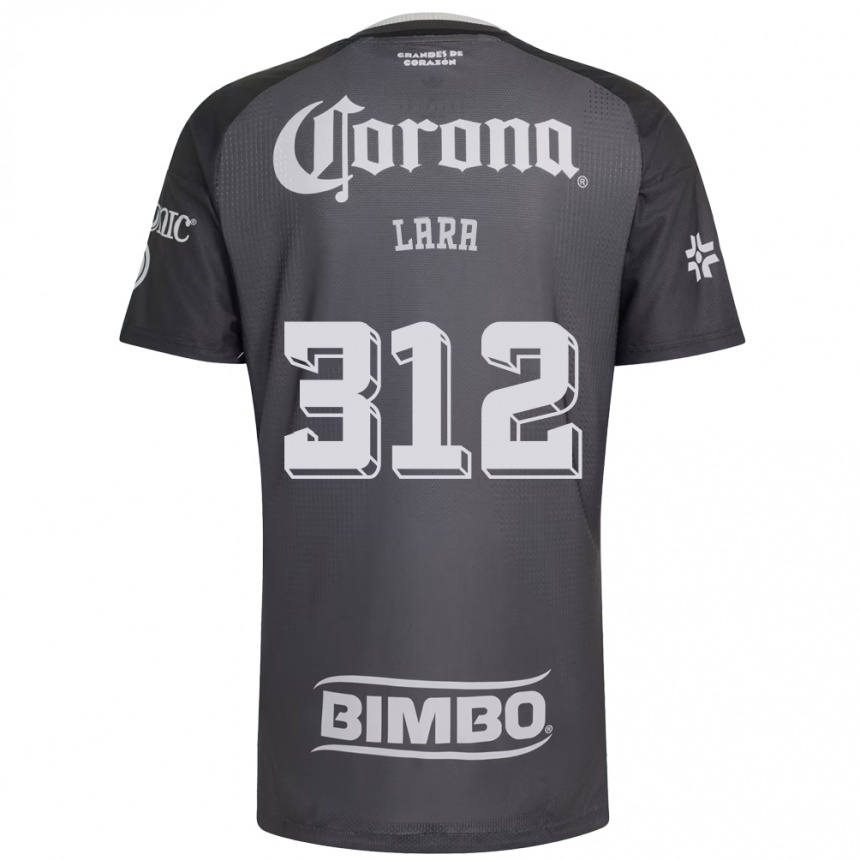 נשים כדורגל Diego Lara #312 אפור לבן שחור הרחק ג'רזי 2026/27