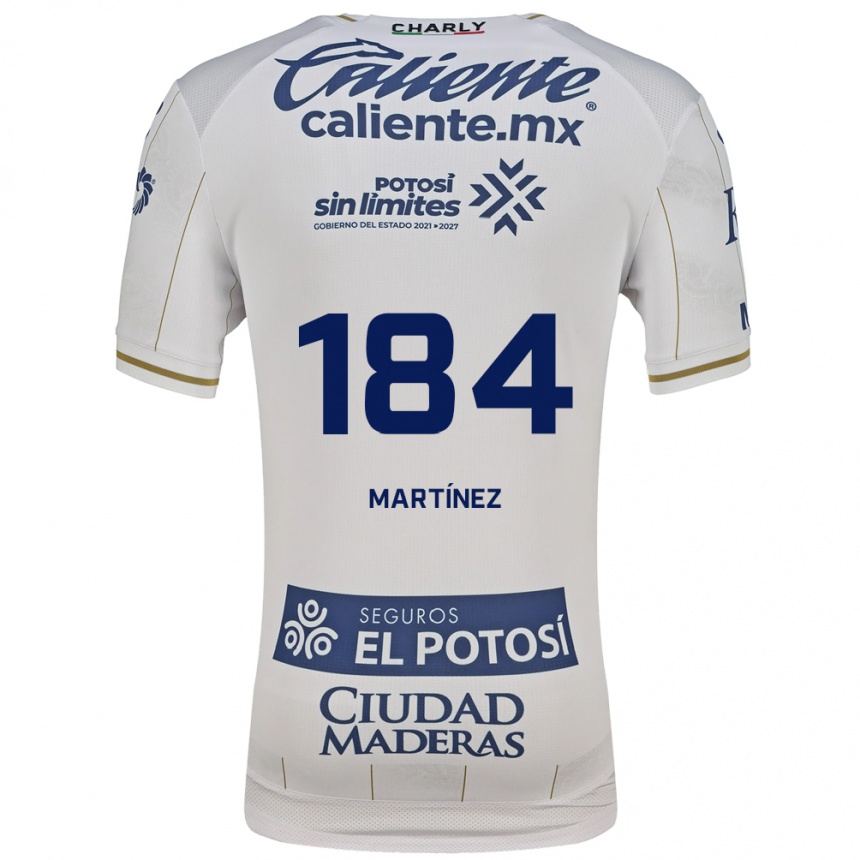 נשים כדורגל Braulio Martínez #184 לבן כחול הרחק ג'רזי 2026/27
