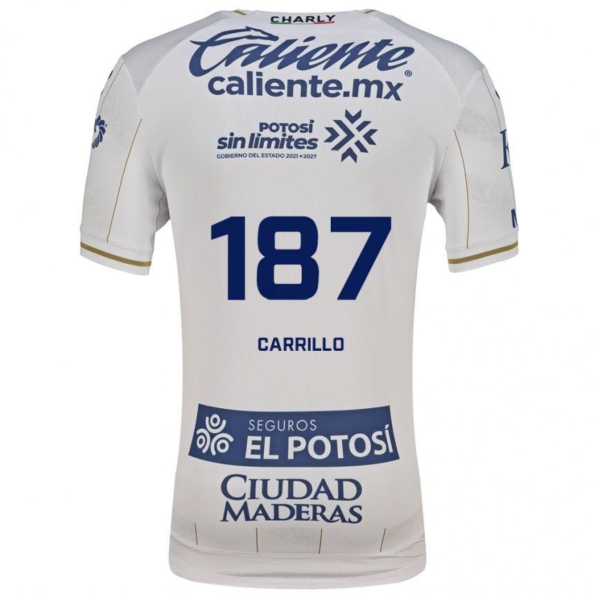 נשים כדורגל Fernando Carrillo #187 לבן כחול הרחק ג'רזי 2026/27