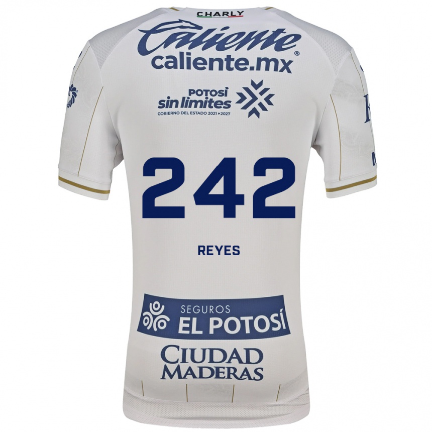 נשים כדורגל Ángel Reyes #242 לבן כחול הרחק ג'רזי 2026/27