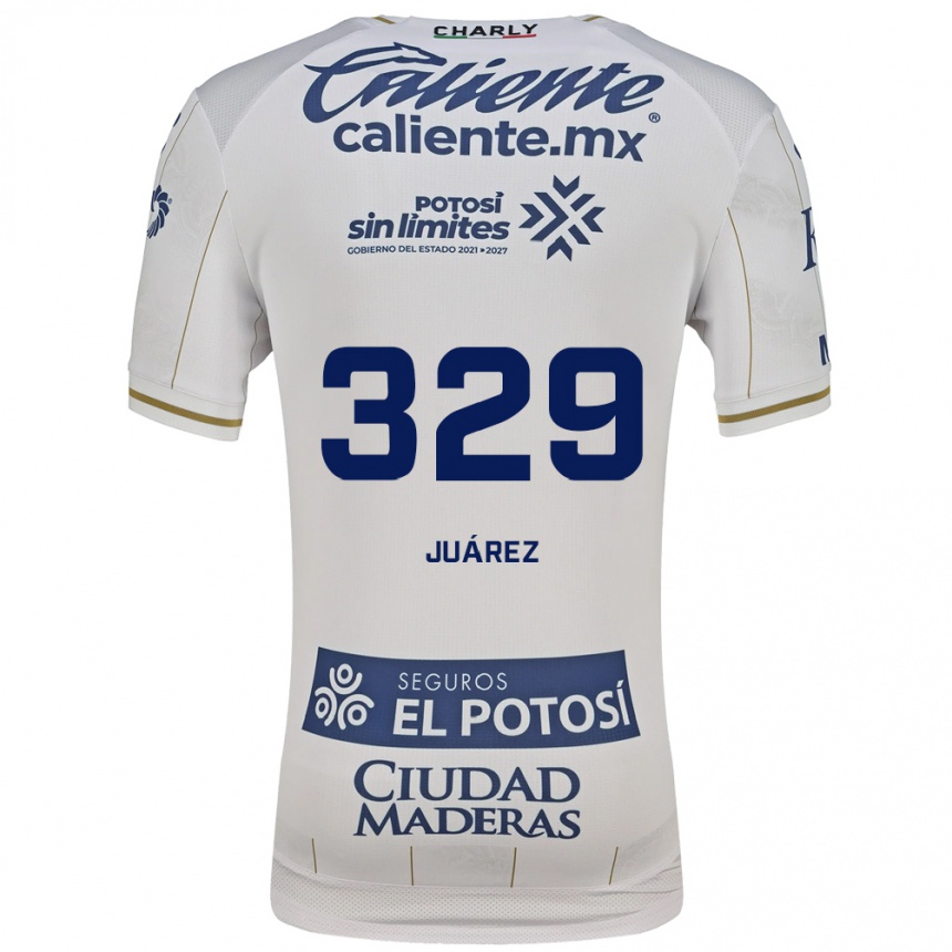 נשים כדורגל Juan Juárez #329 לבן כחול הרחק ג'רזי 2026/27