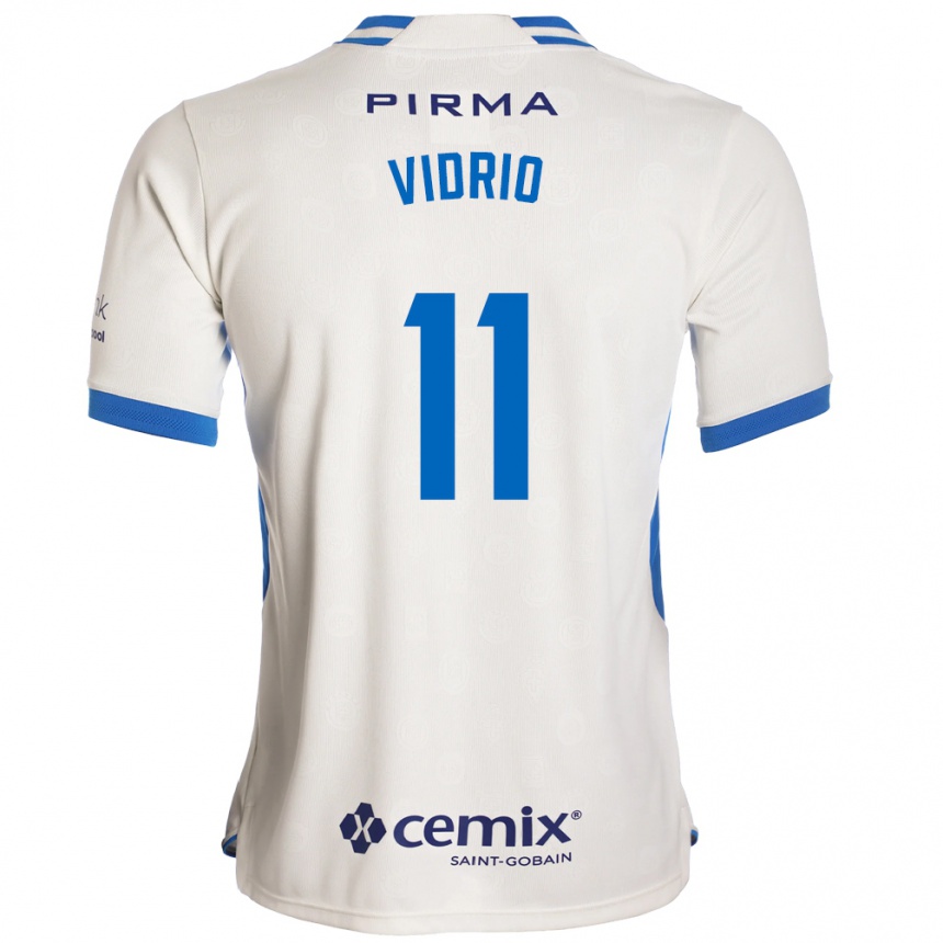 נשים כדורגל Nailea Vidrio #11 לבן כחול אדום הרחק ג'רזי 2026/27