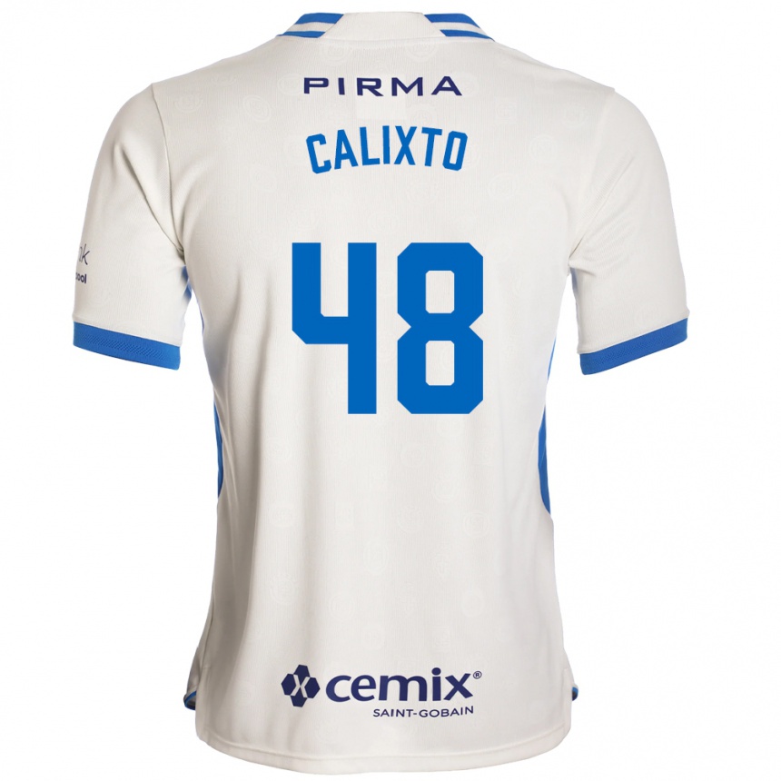 נשים כדורגל Nicolás Calixto #48 לבן כחול אדום הרחק ג'רזי 2026/27