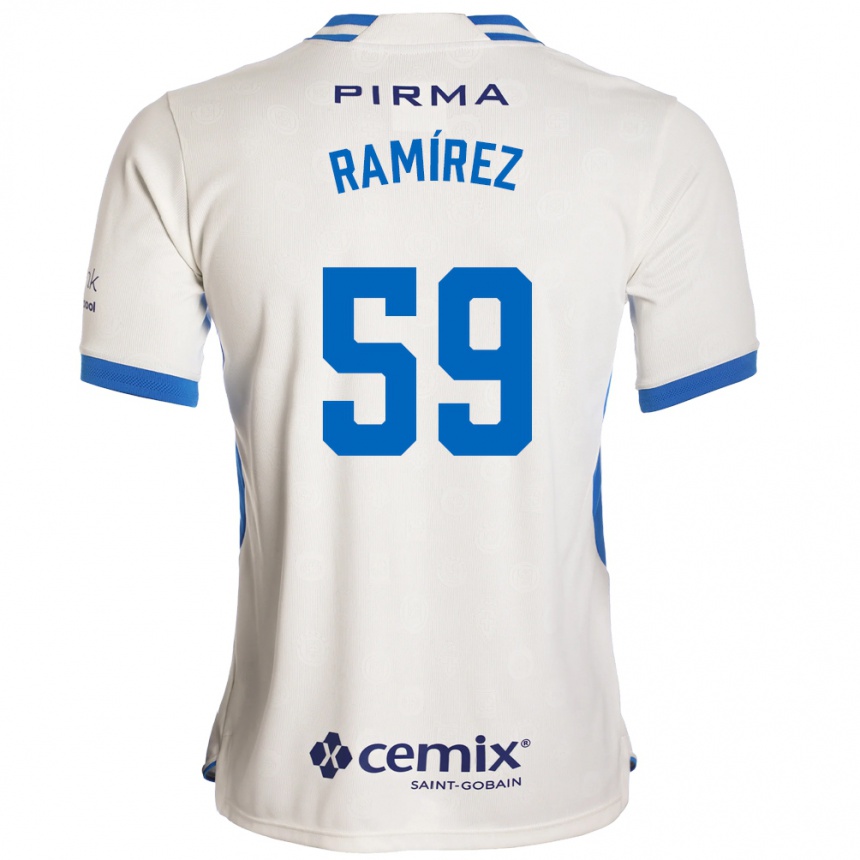 נשים כדורגל Diego Ramírez #59 לבן כחול אדום הרחק ג'רזי 2026/27