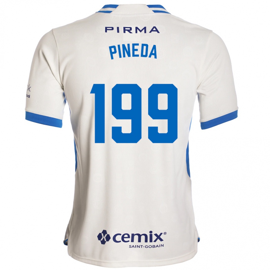 נשים כדורגל Zadiel Pineda #199 לבן כחול אדום הרחק ג'רזי 2026/27