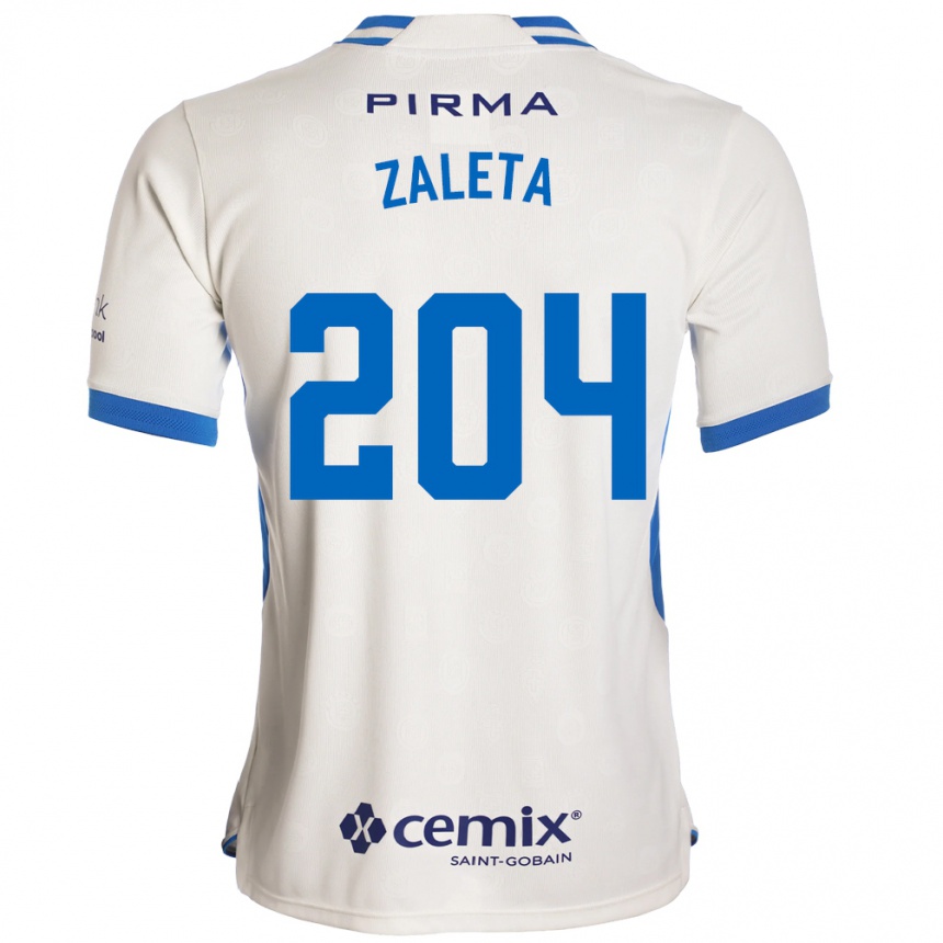 נשים כדורגל Mauro Zaleta #204 לבן כחול אדום הרחק ג'רזי 2026/27