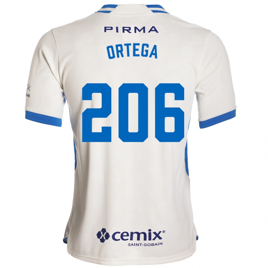 נשים כדורגל Joshua Ortega #206 לבן כחול אדום הרחק ג'רזי 2026/27