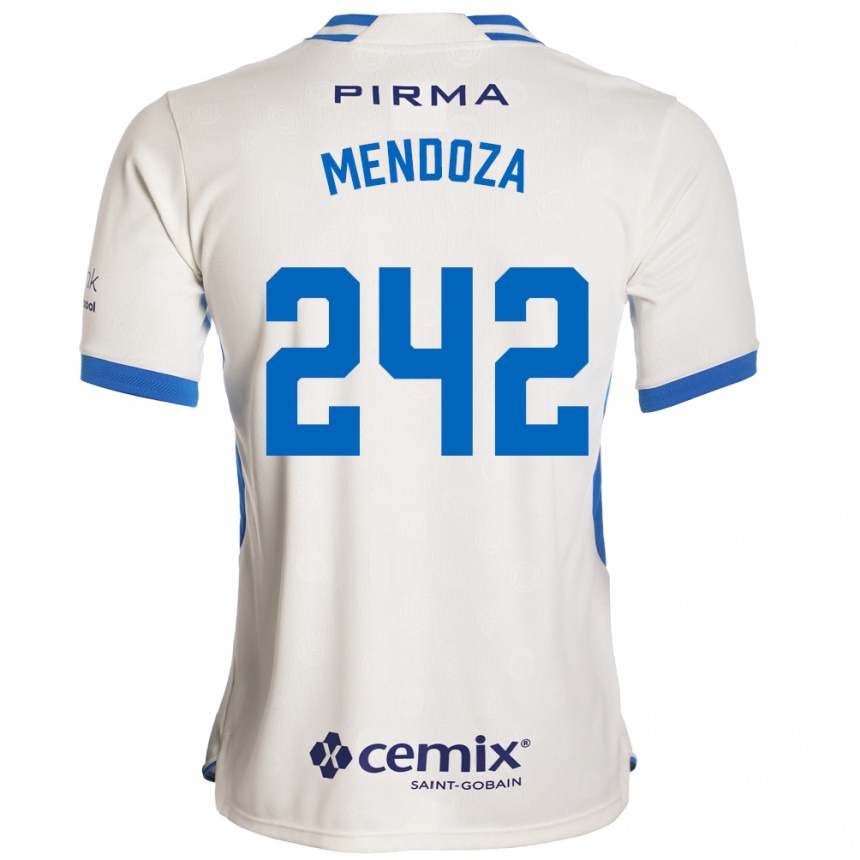 נשים כדורגל Giovani Mendoza #242 לבן כחול אדום הרחק ג'רזי 2026/27