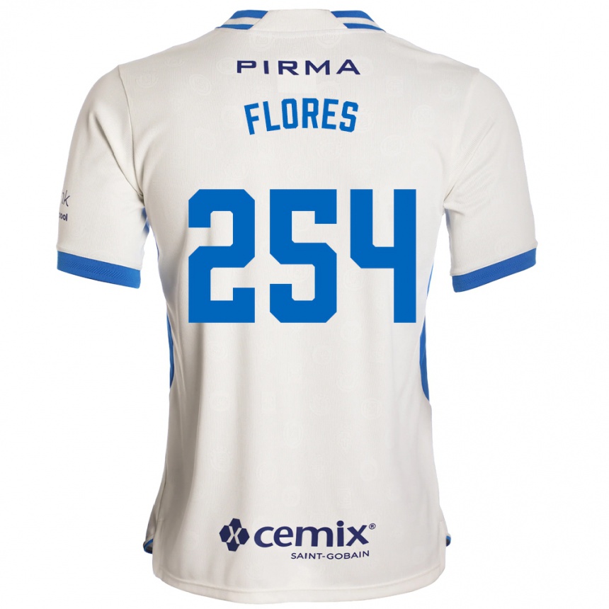 נשים כדורגל Derek Flores #254 לבן כחול אדום הרחק ג'רזי 2026/27