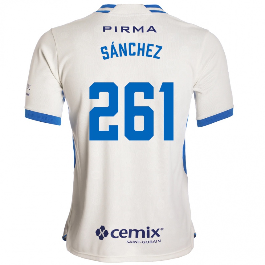 נשים כדורגל Paulo Sánchez #261 לבן כחול אדום הרחק ג'רזי 2026/27