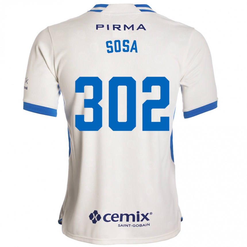 נשים כדורגל Dustyn Sosa #302 לבן כחול אדום הרחק ג'רזי 2026/27