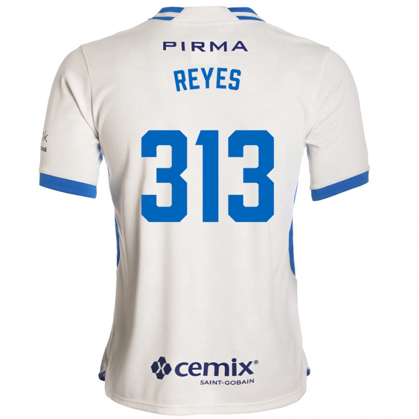 נשים כדורגל Ian Reyes #313 לבן כחול אדום הרחק ג'רזי 2026/27