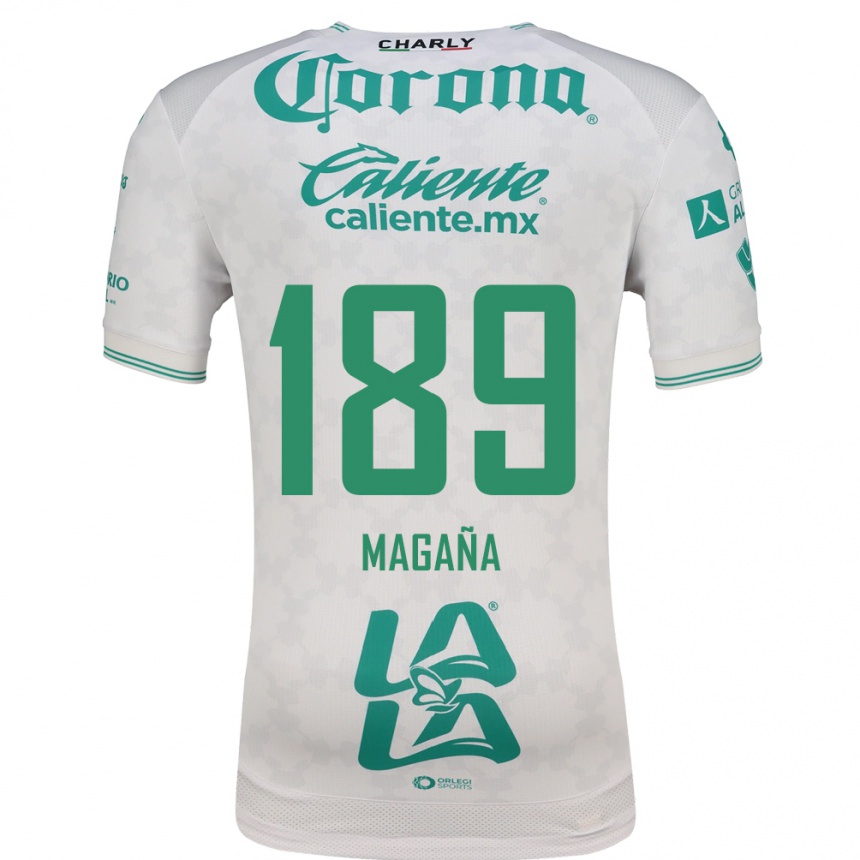 נשים כדורגל Emilio Magaña #189 ירוק בהיר לבן הרחק ג'רזי 2026/27