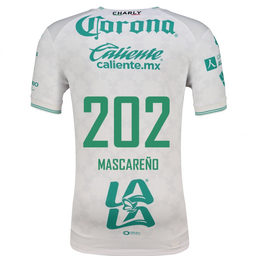 נשים כדורגל Luis Mascareño #202 ירוק בהיר לבן הרחק ג'רזי 2026/27