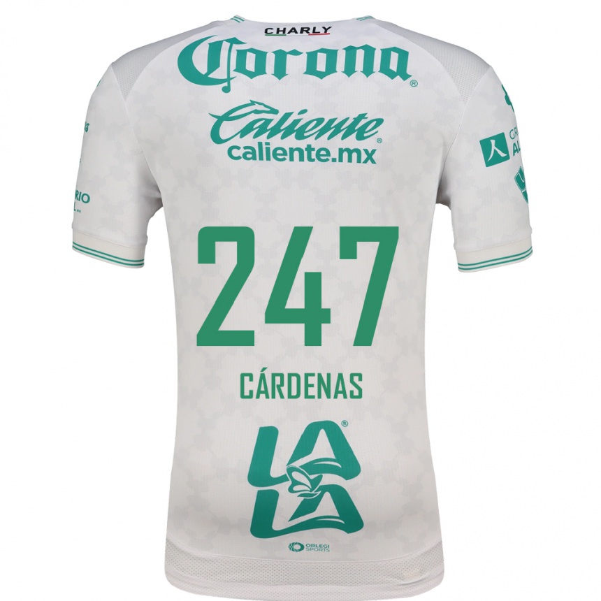 נשים כדורגל José Cárdenas #247 ירוק בהיר לבן הרחק ג'רזי 2026/27