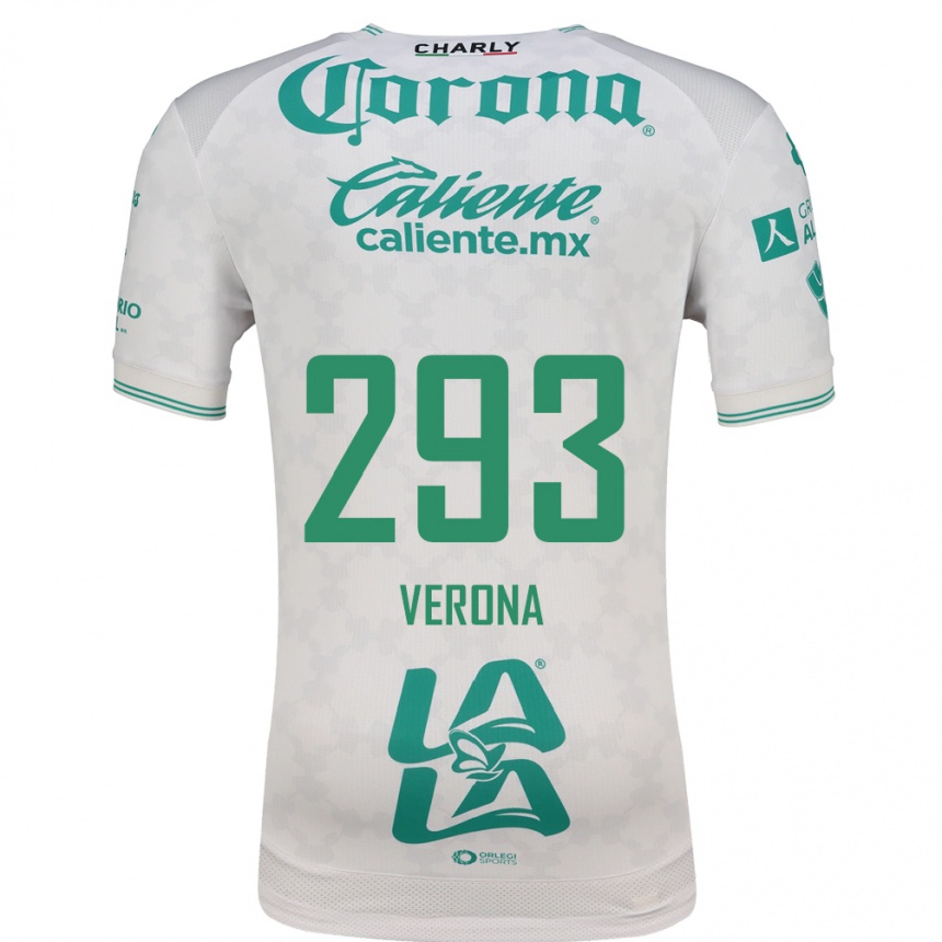 נשים כדורגל Jesús Verona #293 ירוק בהיר לבן הרחק ג'רזי 2026/27